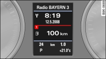 Système d'information du conducteur au combiné d'instruments